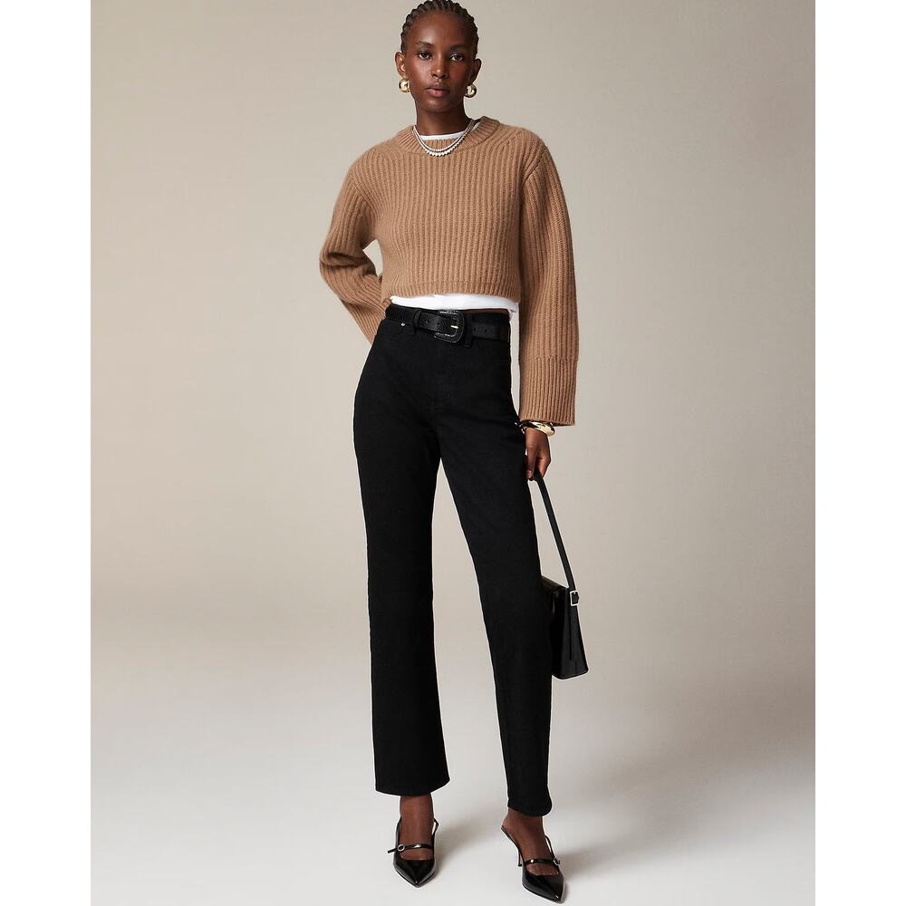 J.Crew 1996 High Rise Straight Jeans Black Rinse Size 32 NWT